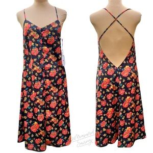 LPA x Revolve [Small - EUC] Rose Garden Midi Floral Slip Dress - Low Back